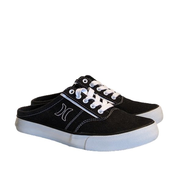 Hurleys Kayo Women's Lace Up Black Tennis Shoes Sneaker Mules Size 7 New w/o Box - Picture 7 of 8